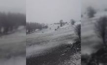 Halkapınar’da nisan ayında kar sürprizi