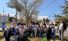 Vezirköprü’de minik eller fidan dikti