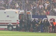 Türkiye Kupası maçı öncesi bir taraftar tribünden düştü