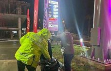 Kazada motosiklet devrildi: Yaralanan sürücü 4.00 promil alkollü çıktı