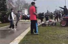 Atını sopa ve tekmeyle bayılttı