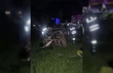 Kırıkhan’da hurdaya dönen otomobilin sürücüsü yaralandı