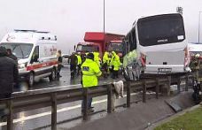 Kuzey Marmara Otoyolu’nda polis servis minibüsü kaza yaptı: 1 polis şehit oldu, 16 polis yaralandı