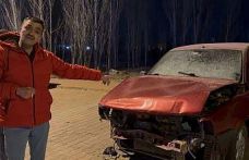 Sattığı otomobilin parasını beklerken, kazalı haliyle karşılaştı