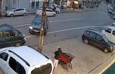Trabzon’da otomobilin çarptığı genç kadın metrelerce savruldu... O anlar kamerada