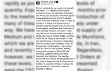 Trump, silah şirketlerinin yöneticileri ile bir araya geldi