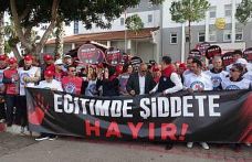 Antalya’da okullara yapılan saldırılar protesto edildi