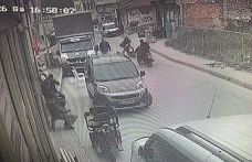 Edirne’de iki motosikletin çarpıştığı kaza kamerada: 1 yaralı