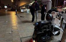 Şişli’de bir sürücü genç kıza çarpmamak için bariyerlere girdi