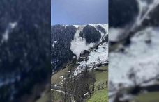 Trabzon’daki çığ anı cep telefonu kamerasına yansıdı