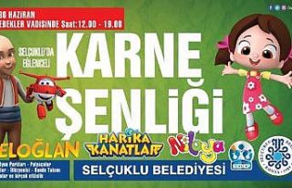 Çocuklar karne şenliğinde buluşuyor