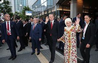 Erdoğan ve eşi Japonya’da Türk vatandaşlarını...