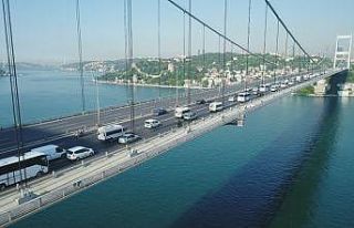 FSM Köprüsü’nde sabah saatlerinde oluşan trafik...