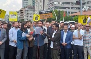 Mısır Büyükelçiliği önünde gıyabi cenaze...