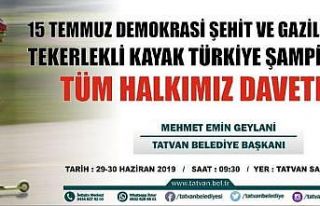 Tekerlekli Kayak Şampiyonası Tatvan’da yapılacak