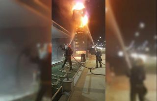 Akaryakıt istasyonun da faciadan dönüldü