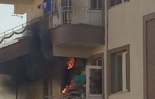 Balkondaki klimadan çıkan yangın büyümeden söndürüldü