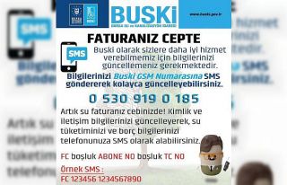 BUSKİ faturaları artık cebinizde