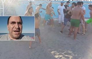 Eşini dövdüğü iddia edilen kocaya sahilde meydan...