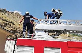 Hastanede yangın tatbikatı