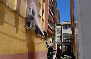 Klima motorlarında çıkan yangın korkuttu