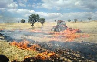 Konya’da ekinler alev alev yandı!