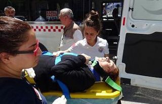 Minibüs, yayalara yol vermek için duran araçlara...