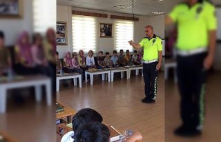 Minik öğrencilere trafik eğitimi verildi