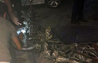 Motosiklet otomobile çarptı: 1 yaralı