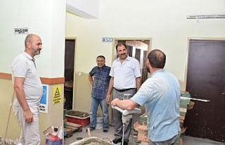 Okul onarımları devam ediyor