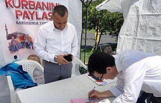 Sinop’ta Diyanet Vakfı kurban bağış standı...