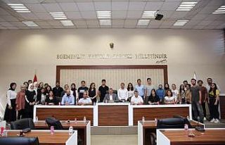 Staj gören öğrencilerle toplantı