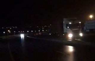 Ters şeritte giden tır, yürekleri ağızlara getirdi