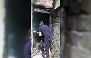 Ağrı’da kömürlük yangını