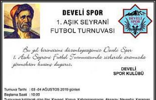 Aşık Seyrani Futbol Turnuvası Başlıyor