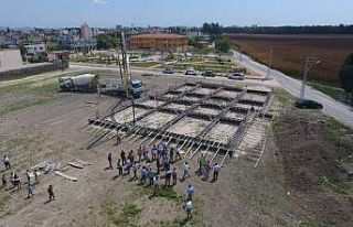 Başkan Aydar taziye evinin temelini attı