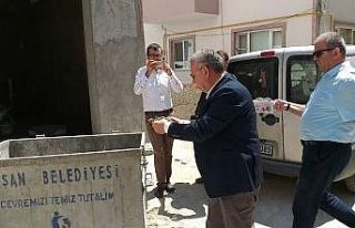 Beton dökülen mama kapları kaldırıldı