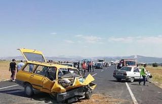 Burdur’da trafik kazası : 1 ölü, 9 yaralı