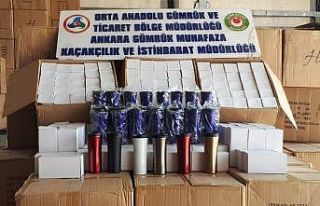 Çankırı’da 33 bin 400 adet kaçak termos bardak...