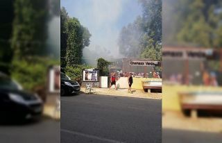 Gemlik’te tatilcileri korkutan yangın