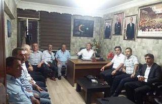 MHP İl Başkanı Karataş, sendika temsilcileri ile...