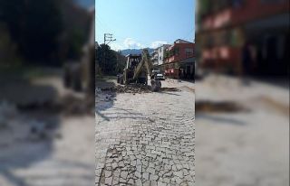 Samandağ’da yol çalışmaları