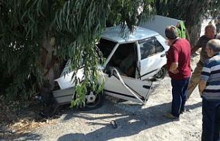 Söke’de ağaca çarpan otomobilin sürücüsü...