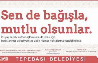 Tepebaşı Belediyesi kurban bağışlarını kabul...