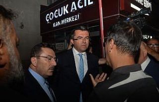 Vali Memiş yaralı polisi hastanede ziyaret etti