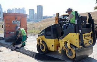 Acil asfalt ekibi yollarda