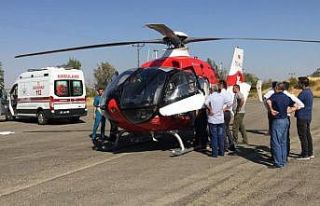 Ambulans helikopter kanser hastası için havalandı