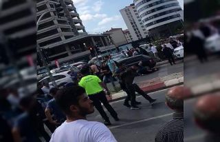 Anadolu Adalet Sarayı otoparkında sıcak anlar kamerada