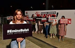 Antalya’da "kadına şiddete hayır" duvarı...