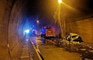 Araklı Tüneli içinde kaza: 3 yaralı